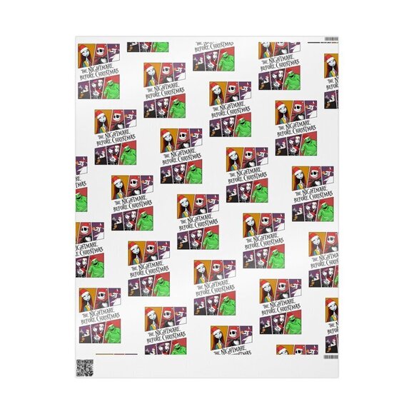 The Nightmare Before Christmas Jake, Sally, Boo, Zero and More Wrapping Paper - Picture 7 of 7